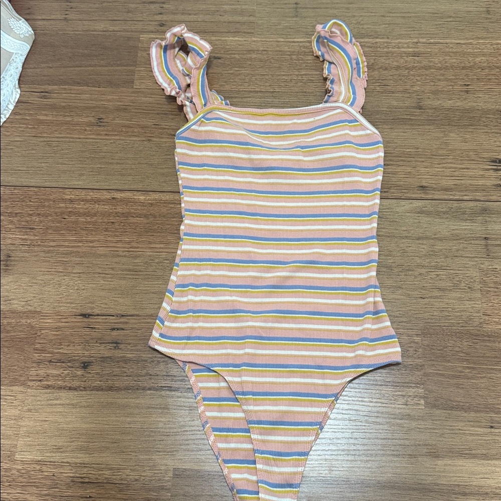 Le Lis Multicolor Striped Bodysuit